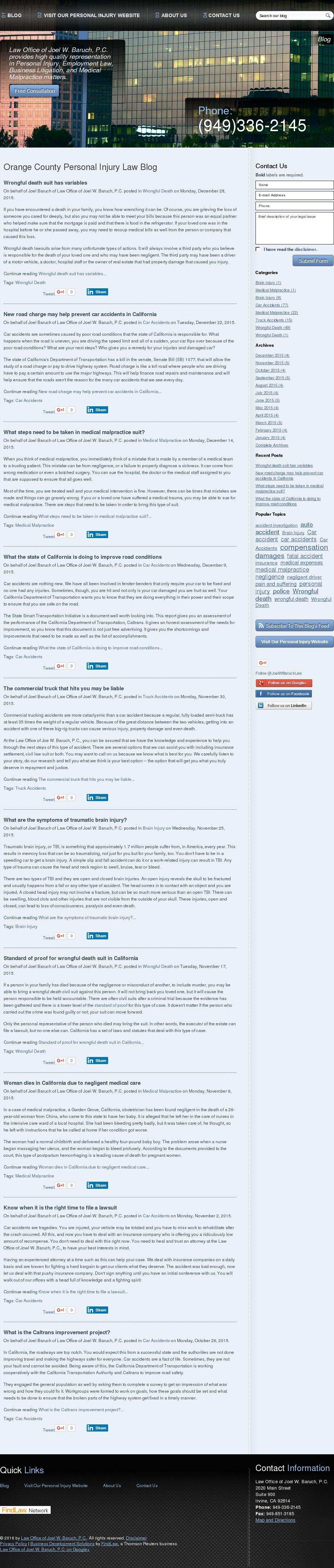 Law Office of Joel W. Baruch, P.C. - Irvine CA Lawyers