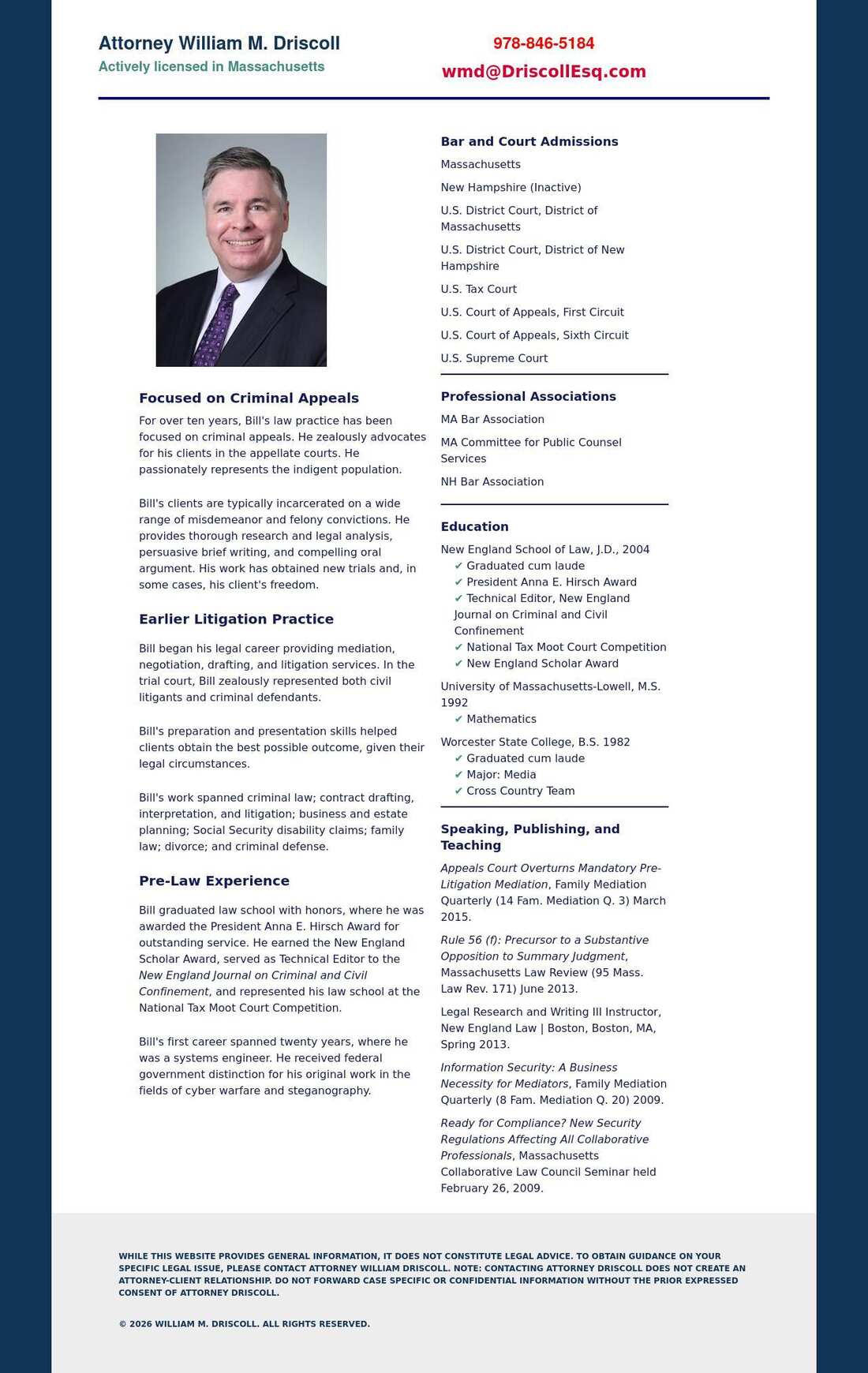Law Office of William M. Driscoll - Chelmsford MA Lawyers
