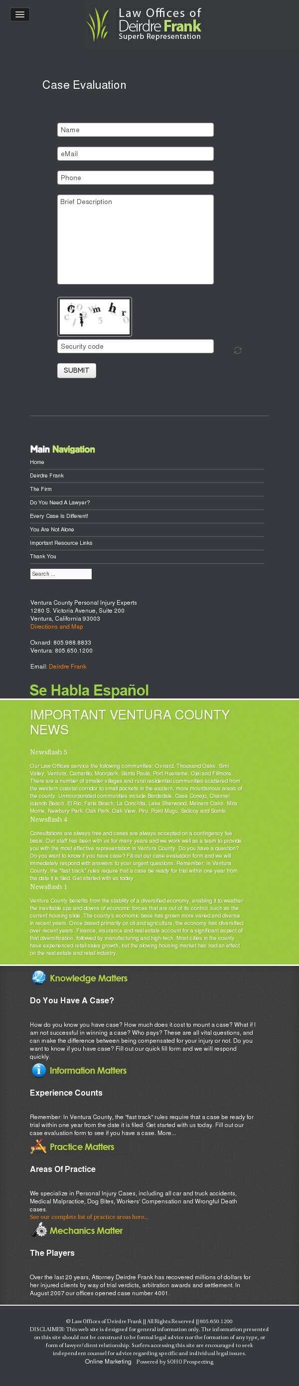 Law Offices of Deirdre Frank - Ventura CA Lawyers