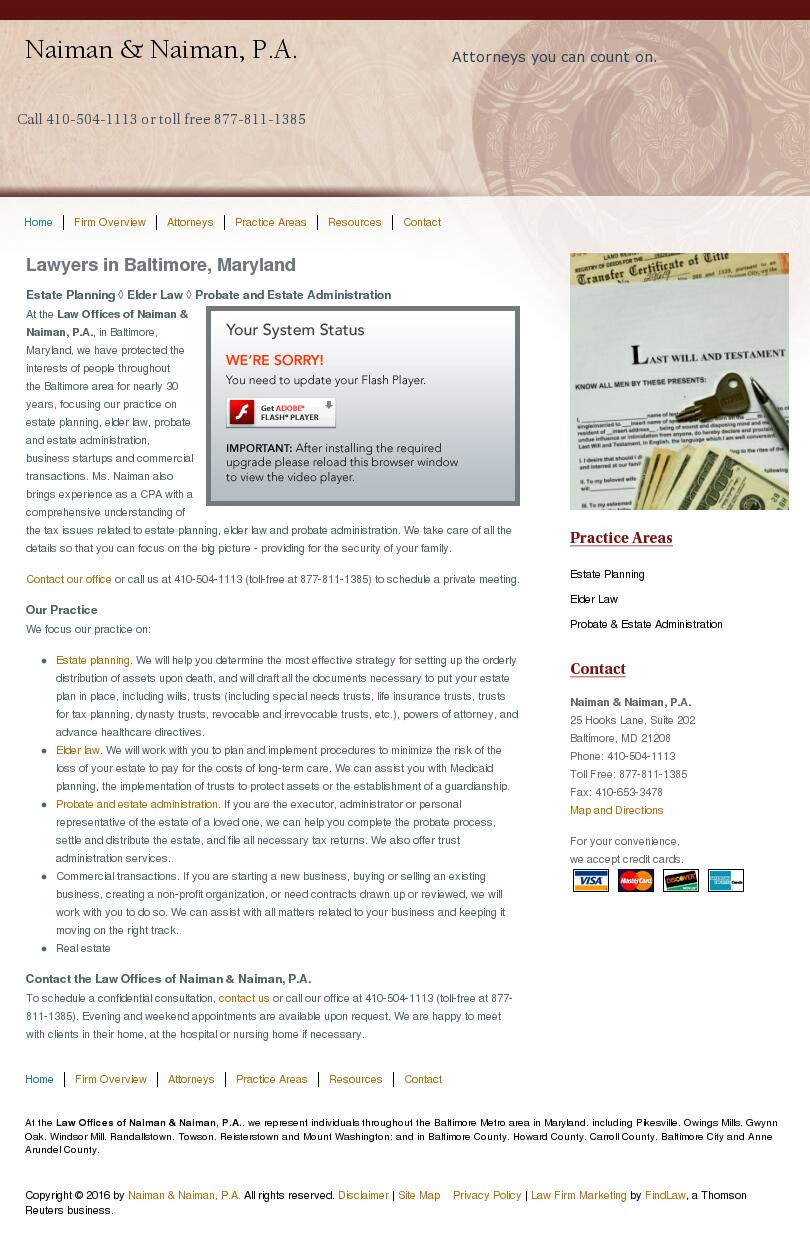 Law Offices of Eleanor C. Naiman - Baltimore MD Lawyers