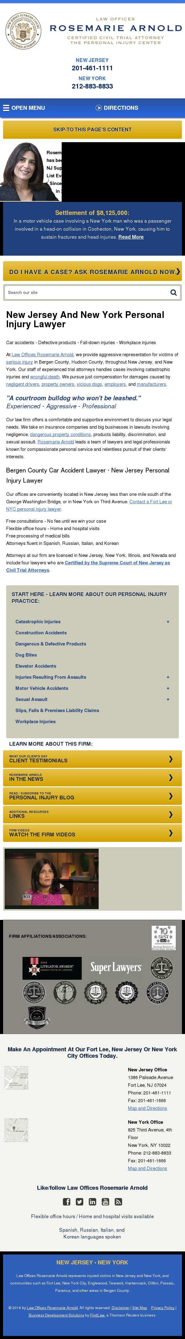 Law Offices Rosemarie Arnold - Fort Lee NJ Lawyers