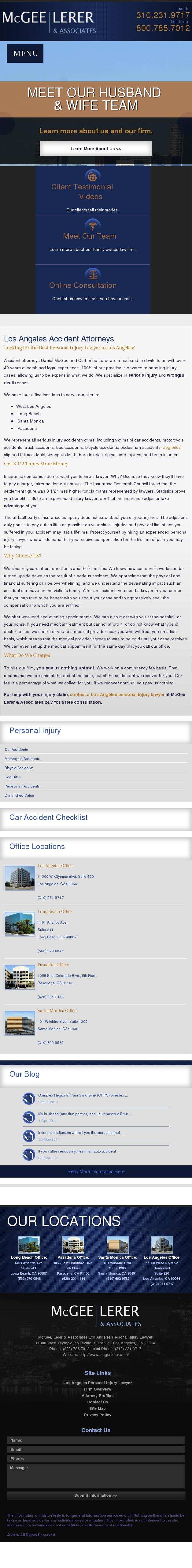 McGEE, LERER & Associates - Los Angeles CA Lawyers