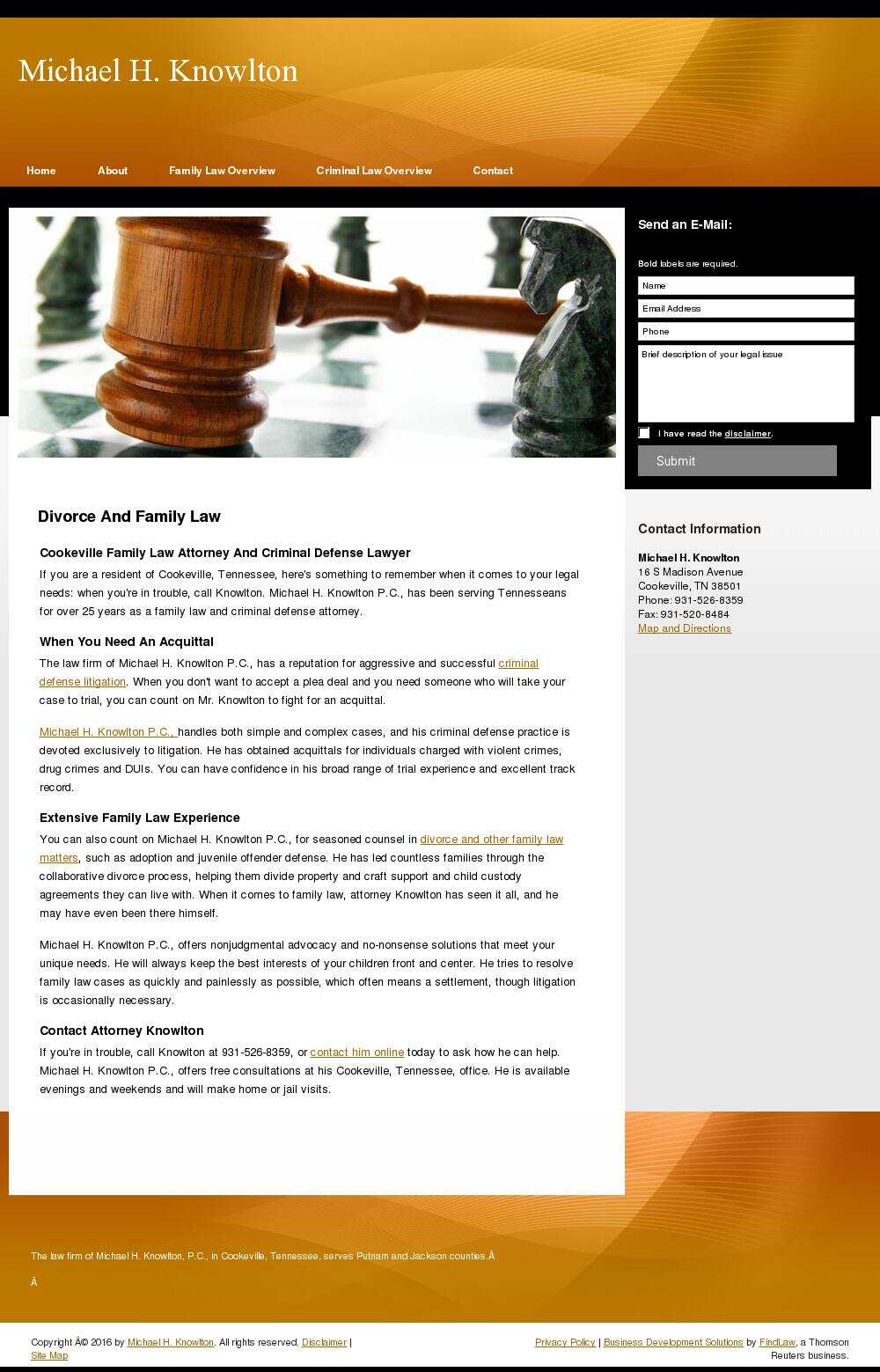 Michael H. Knowlton - Cookeville TN Lawyers