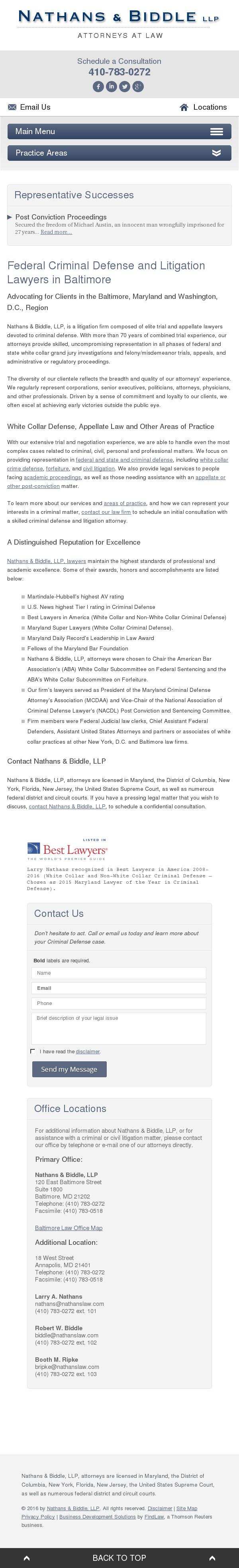 Nathans & Biddle, LLP - Annapolis MD Lawyers