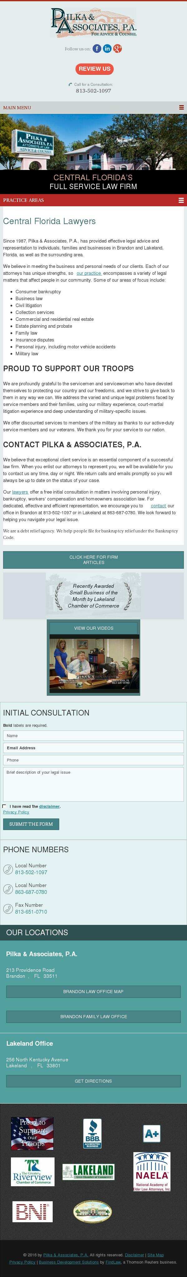 Pilka & Associates, P.A. - Brandon FL Lawyers