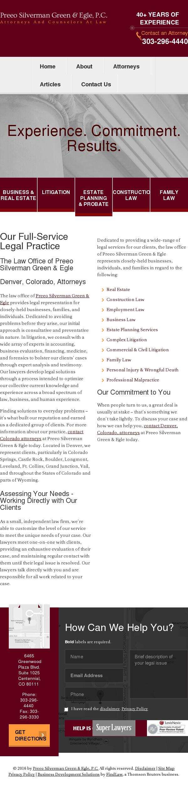 Preeo Silverman Green & Egle, P.C. - Centennial CO Lawyers