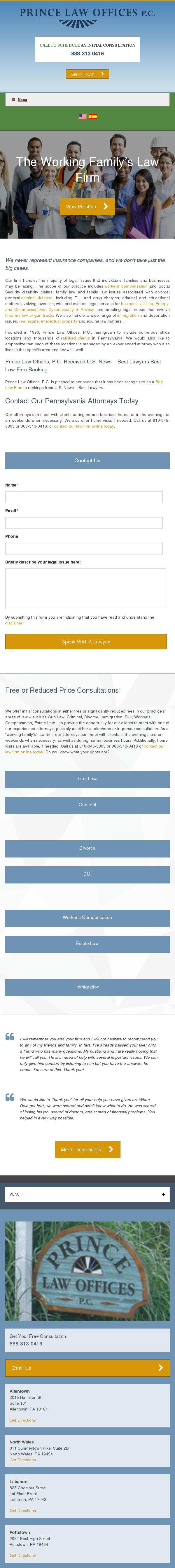 Prince Law Offices, P.C. - Reading PA Lawyers