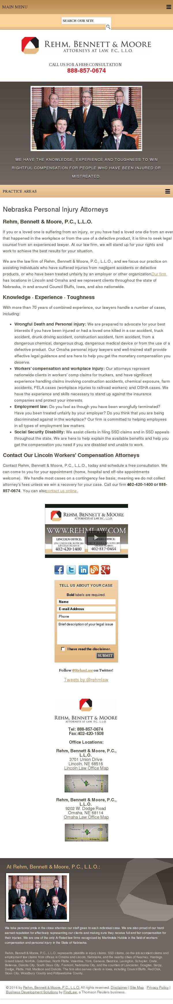 Rehm, Bennett & Moore, P.C., L.L.O. - Lincoln NE Lawyers