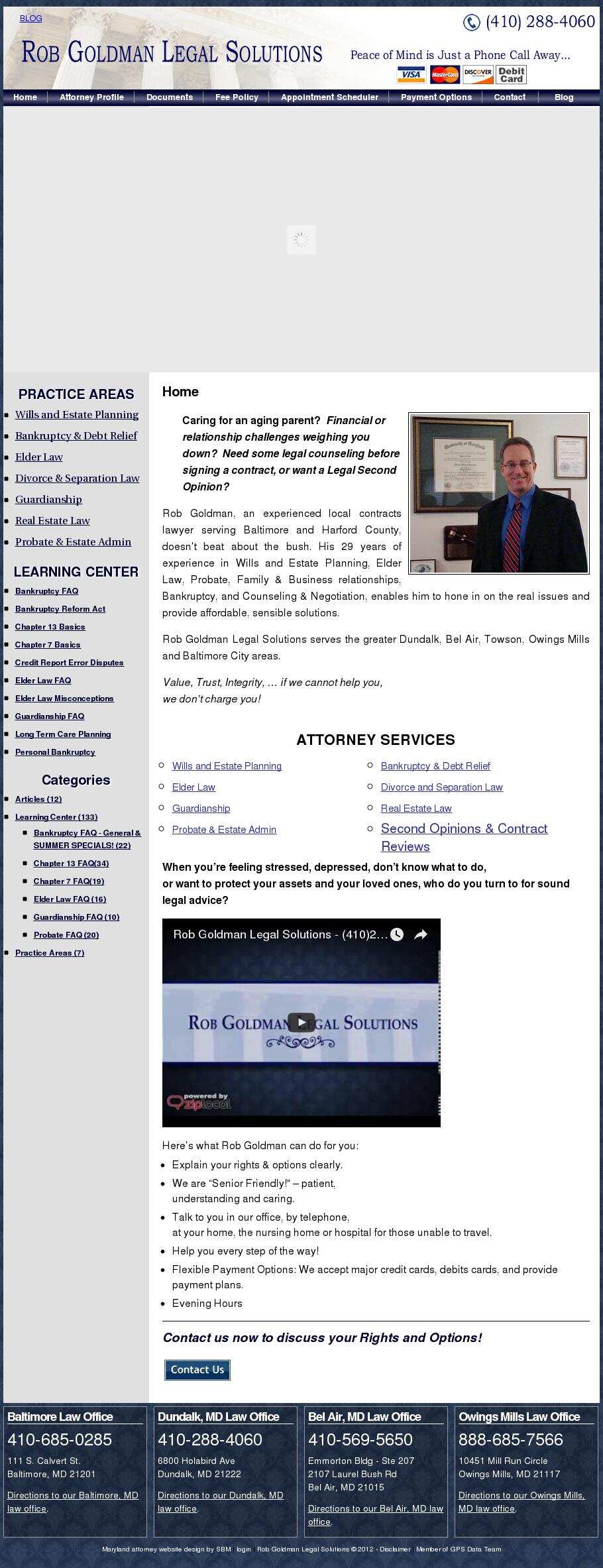 Rob Goldman Legal Solutions A Professional Law Firm - Owings Mills MD Lawyers