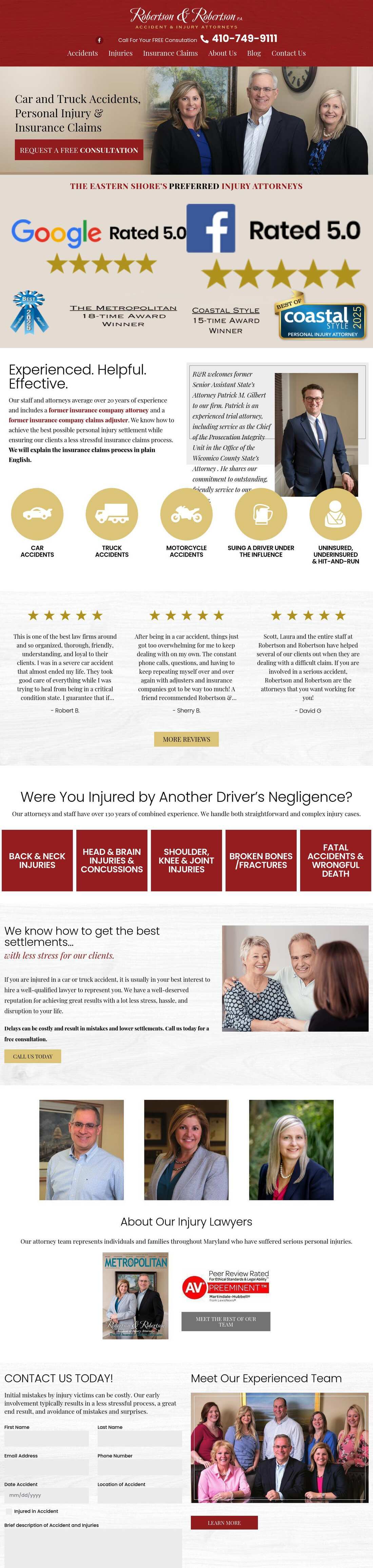 Robertson & Robertson, P.A. - Salisbury MD Lawyers