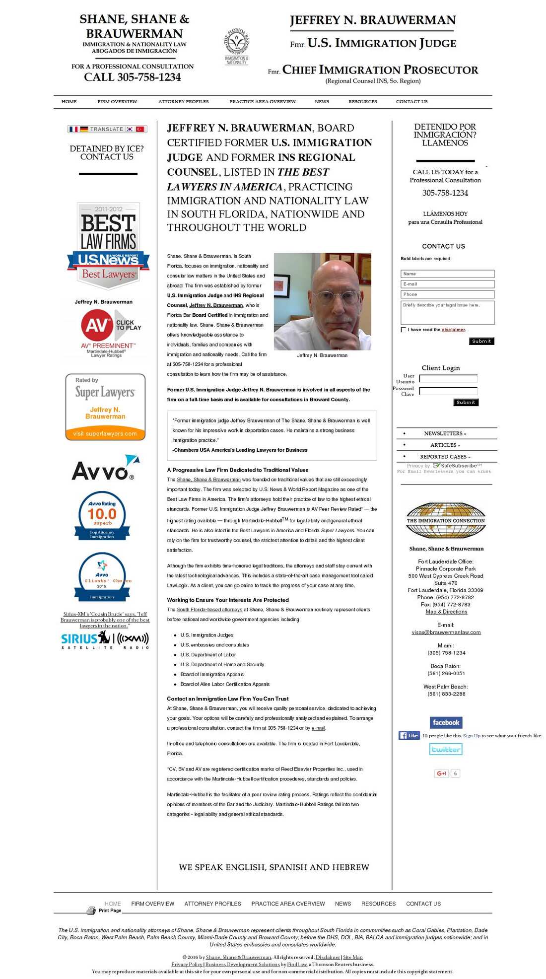 Shane, Shane & Brauwerman - Fort Lauderdale FL Lawyers