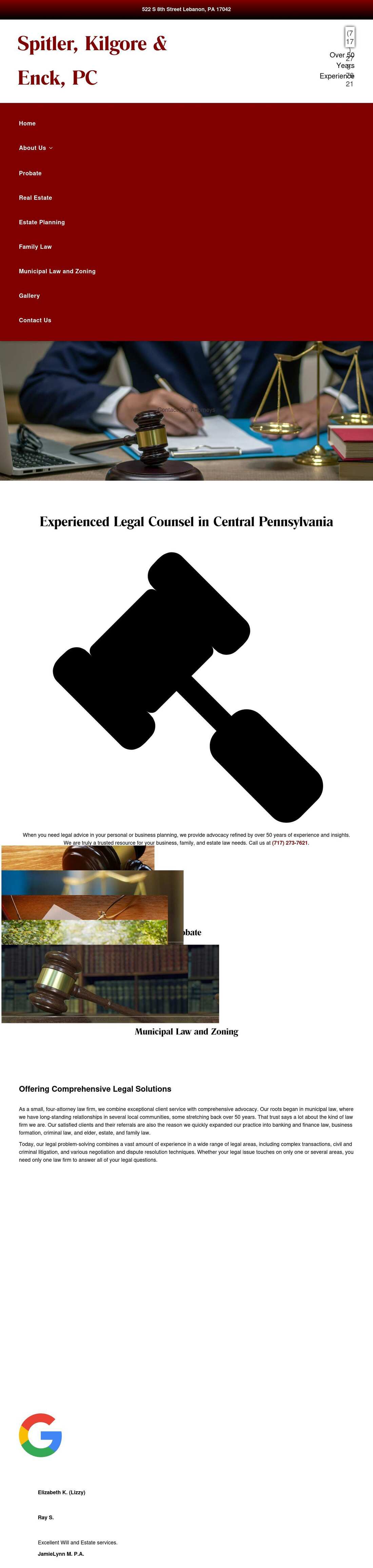 Spitler, Kilgore & Enck, PC - Lebanon PA Lawyers
