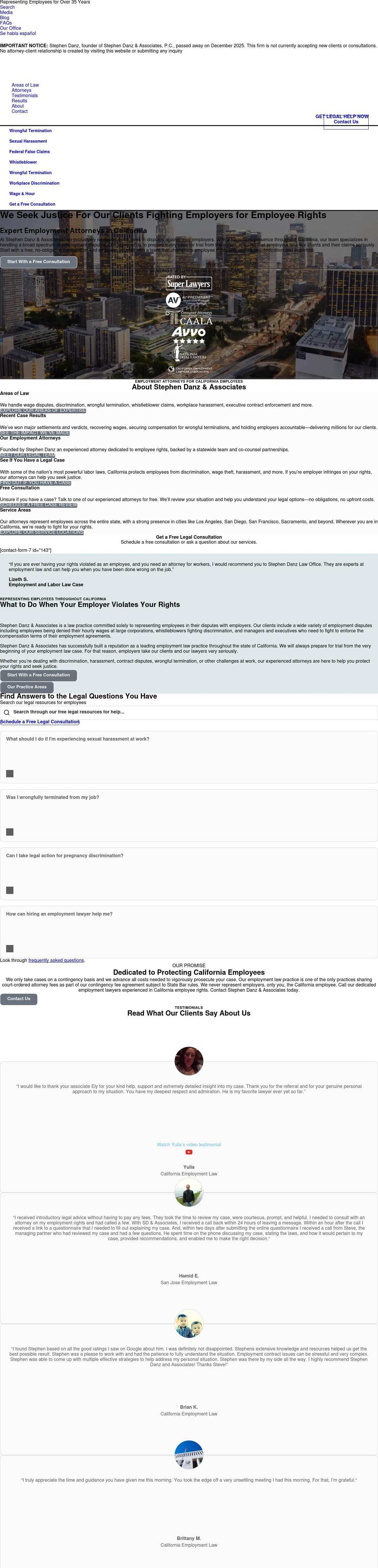 Stephen Danz & Associates - Sebastopol CA Lawyers