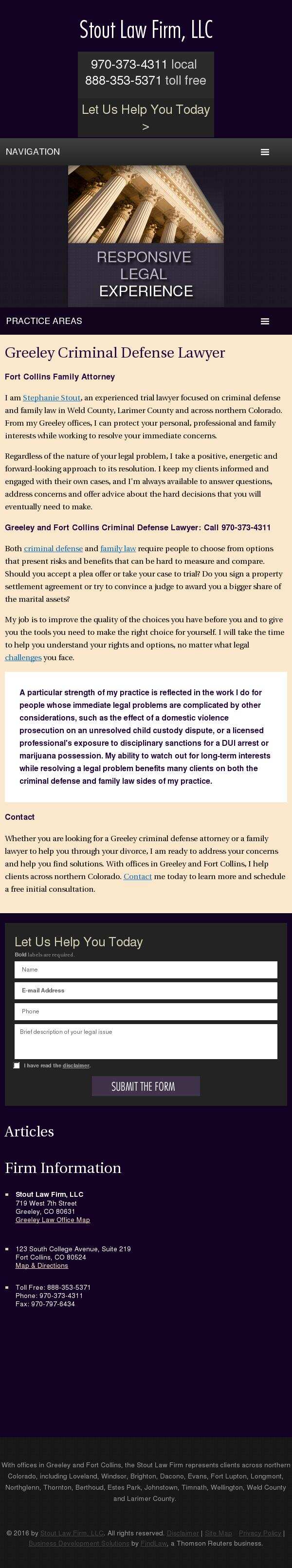 Stout Law Firm, LLC - Greeley CO Lawyers