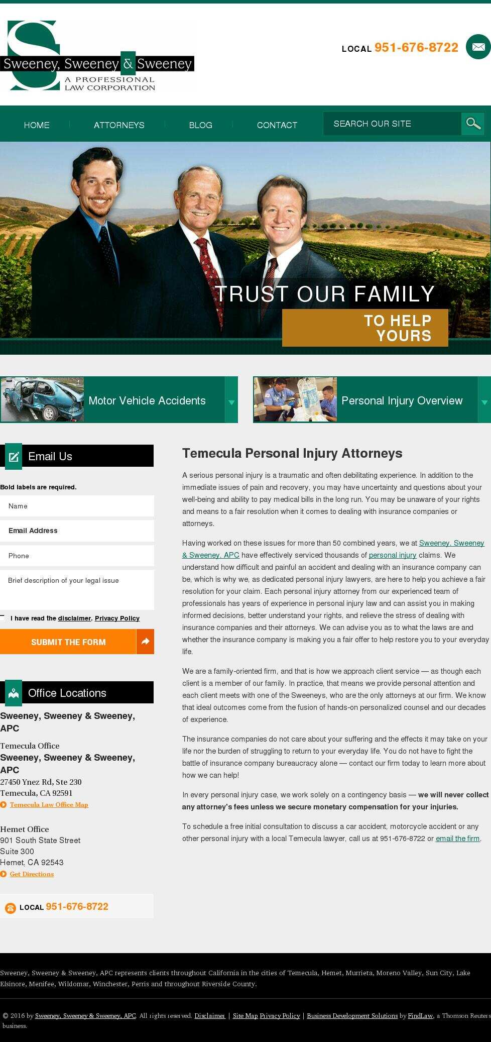 Sweeney, Sweeney & Sweeney, APC - Temecula CA Lawyers