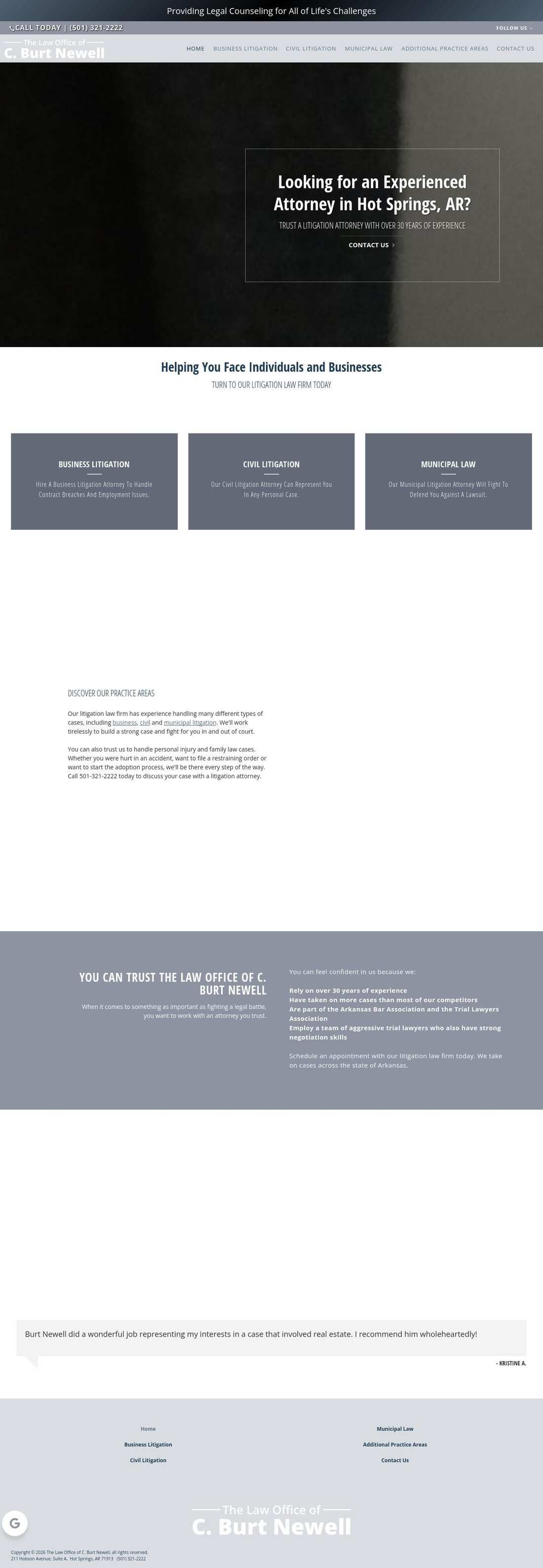 The Law Office of C. Burt Newell - Hot Springs AR Lawyers