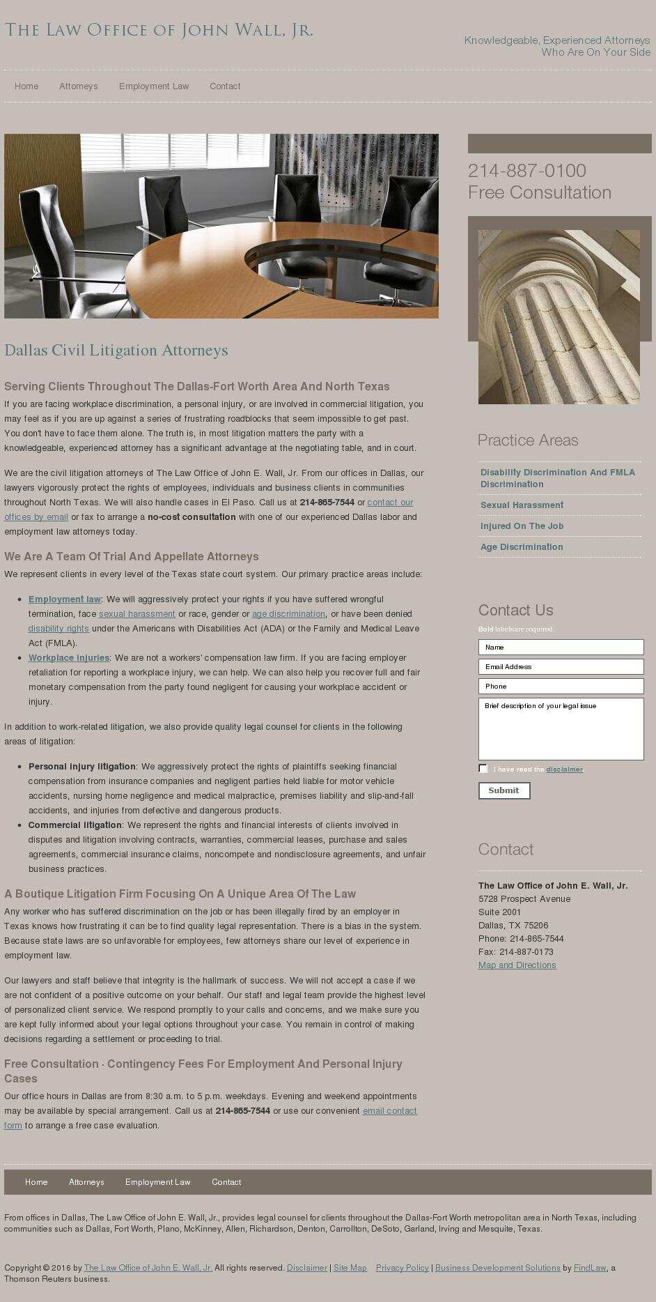 The Law Office of John E. Wall, Jr. - Dallas TX Lawyers