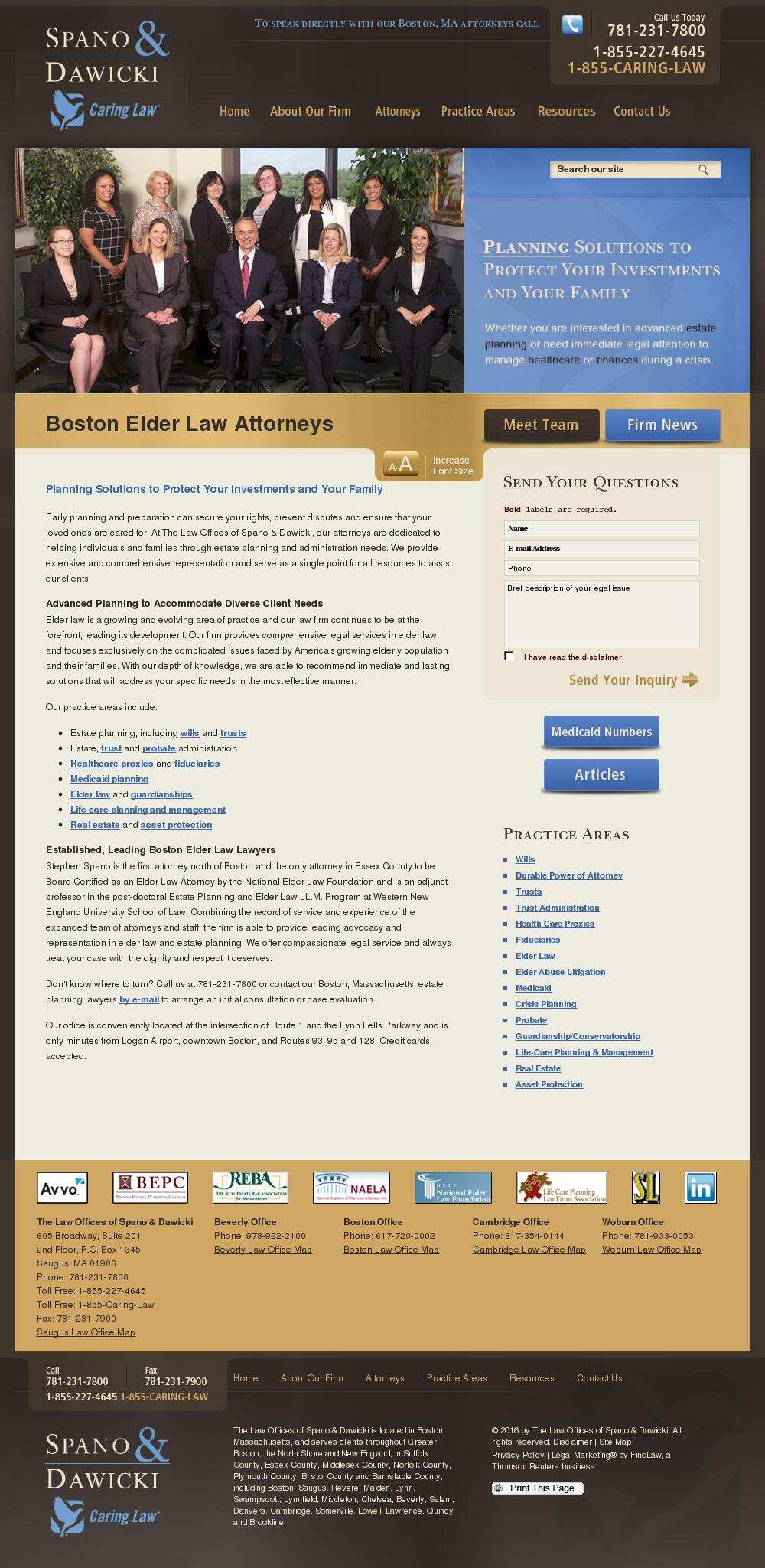 The Law Offices of Spano & Dawicki - Saugus MA Lawyers