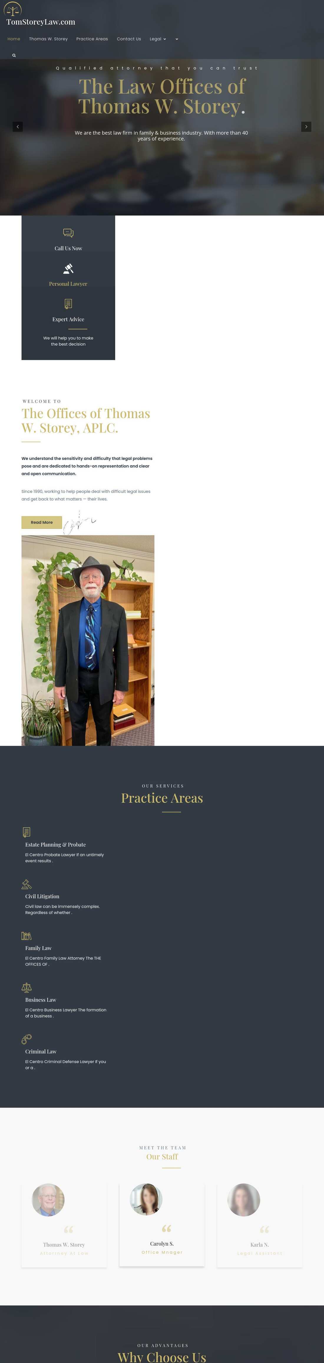 THE OFFICES OF THOMAS W. STOREY, APLC - El Centro CA Lawyers