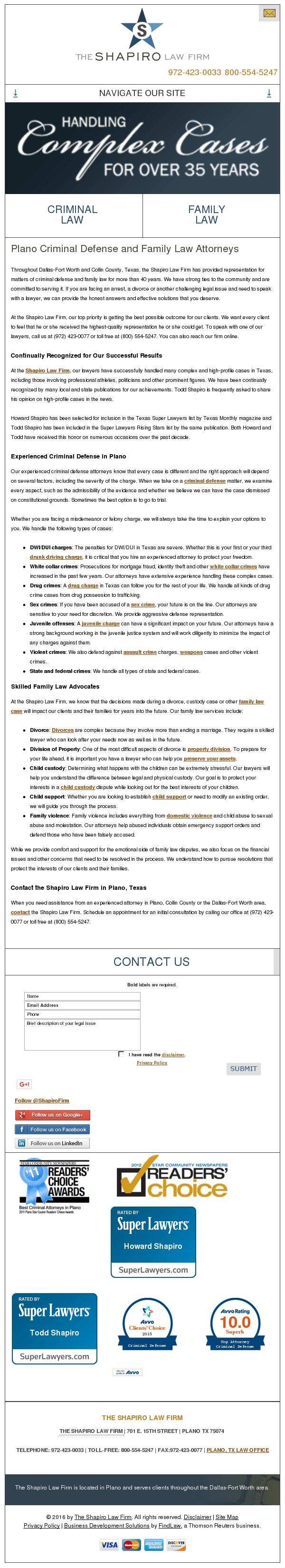 The Shapiro Law Firm - Plano TX Lawyers