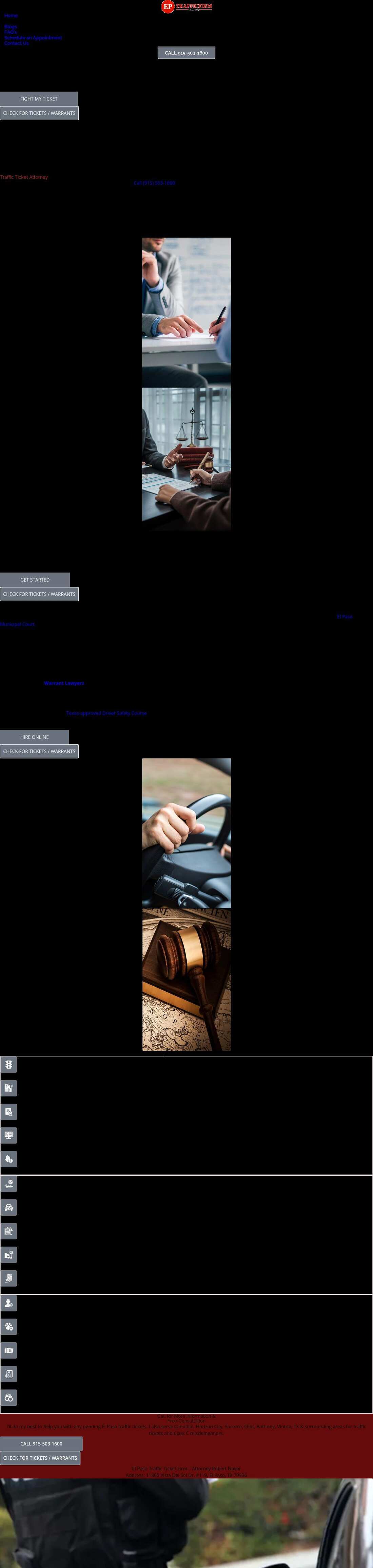 El Paso Traffic Ticket Firm - Attorney Robert Navar - El Paso Texas, USA Lawyers