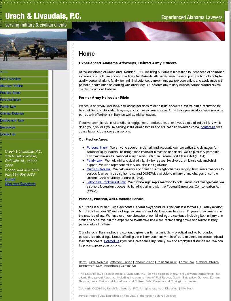 Urech & Livaudais, P.C. - Daleville AL Lawyers