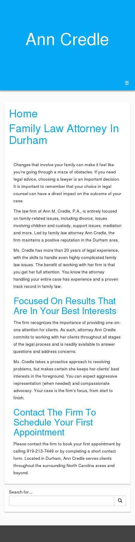 Ann M. Credle, P.A. - Durham NC Lawyers