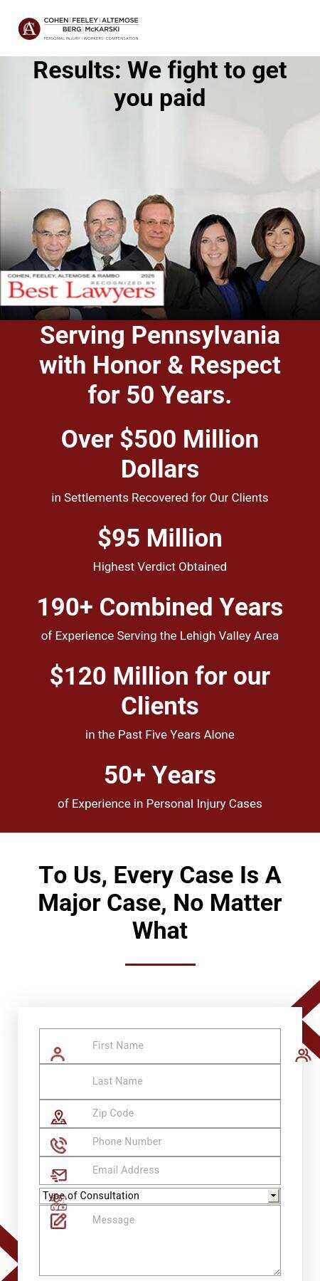 Cohen, Feeley, Altemose & Rambo - Bethlehem PA Lawyers