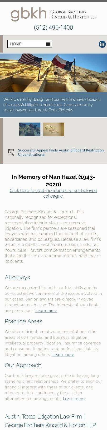 George Brothers Kincaid & Horton LLP - Austin TX Lawyers