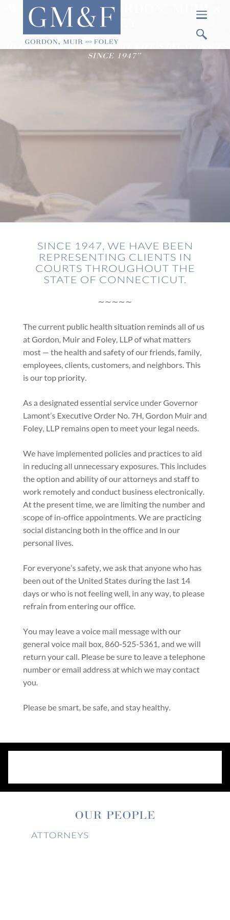 Gordon, Muir & Foley, LLP - Hartford CT Lawyers