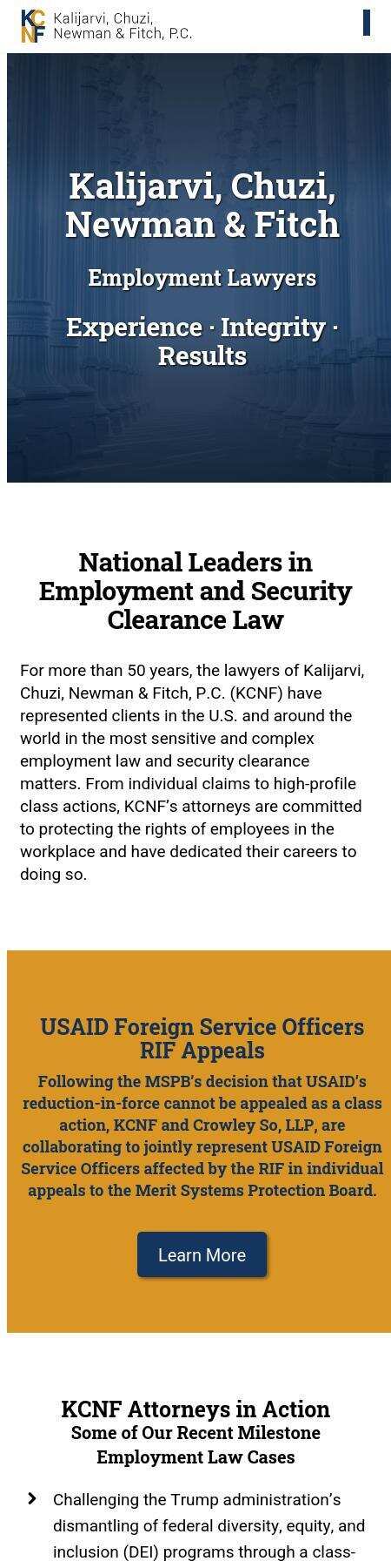 Kalijarvi, Chuzi, Newman & Fitch, P.C. - Washington DC Lawyers