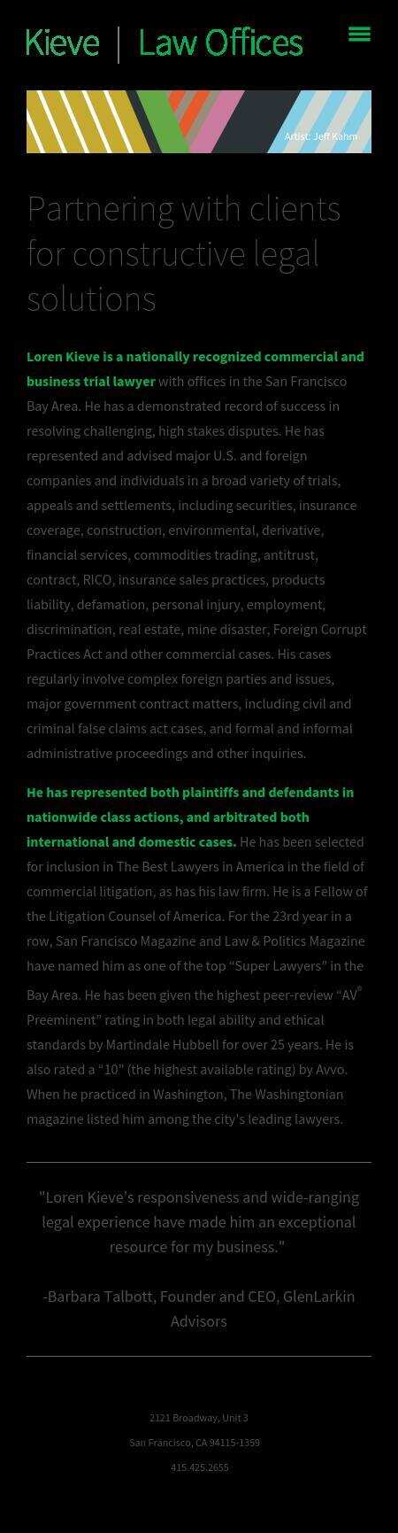 Kieve Law Offices - San Francisco CA Lawyers