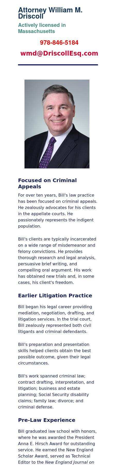 Law Office of William M. Driscoll - Chelmsford MA Lawyers