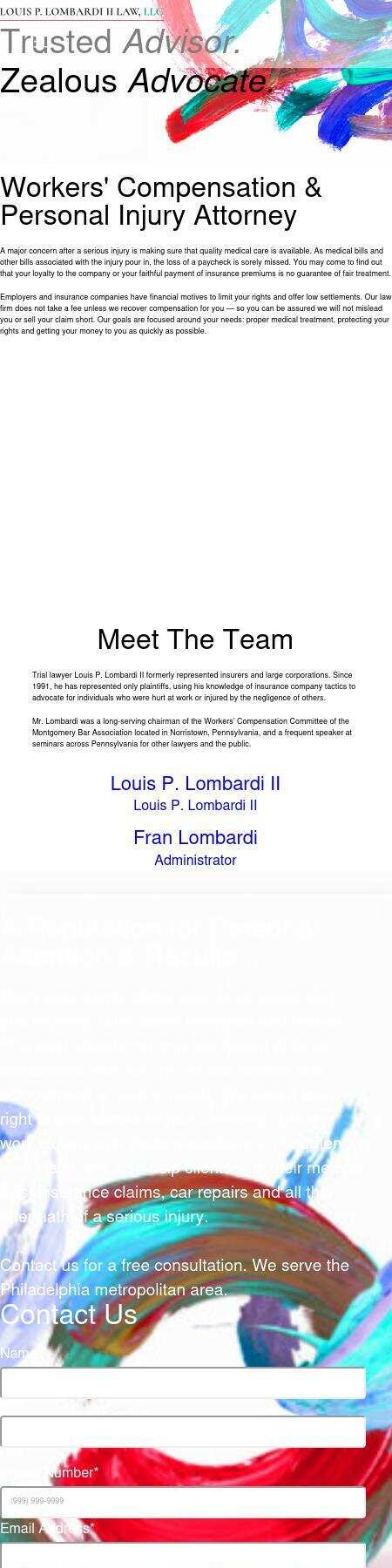 Louis P. Lombardi II & Associates, P.C. - Philadelphia PA Lawyers