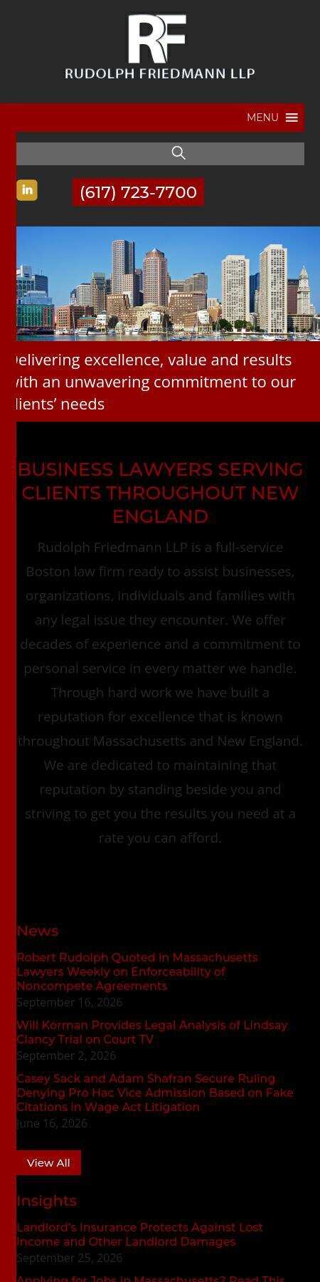 Rudolph Friedmann LLP - Boston MA Lawyers