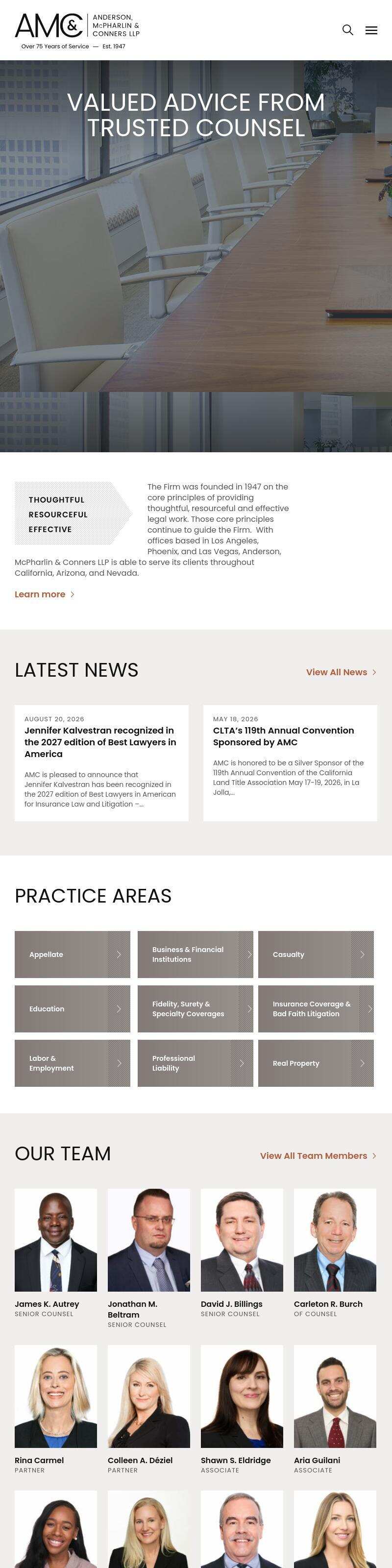 Anderson, McPharlin & Conners LLP - Ontario CA Lawyers