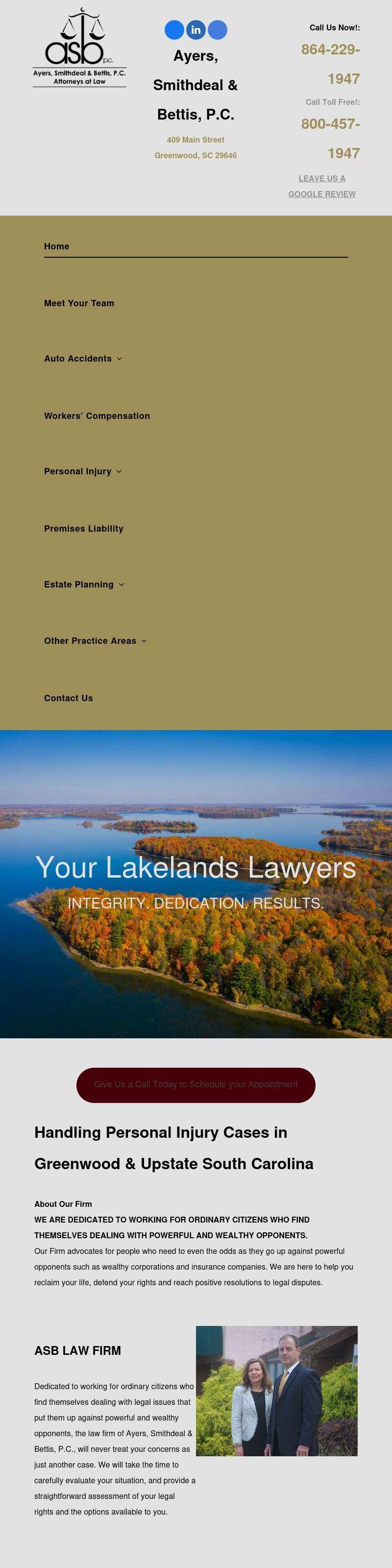 Ayers, Smithdeal & Bettis, P.C. - Greenwood SC Lawyers
