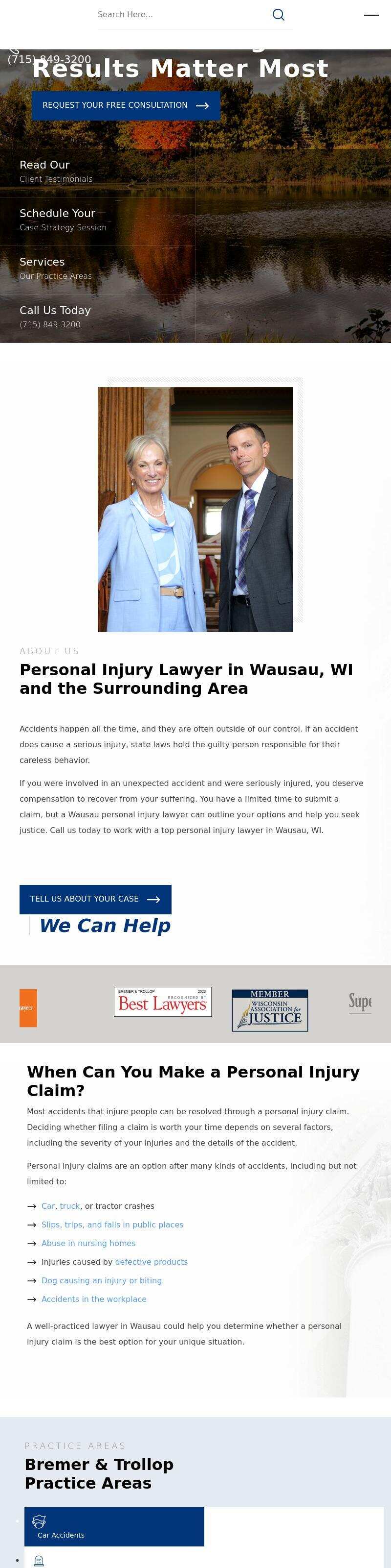 Bremer & Trollop Law Offices, S.C. - Wausau WI Lawyers