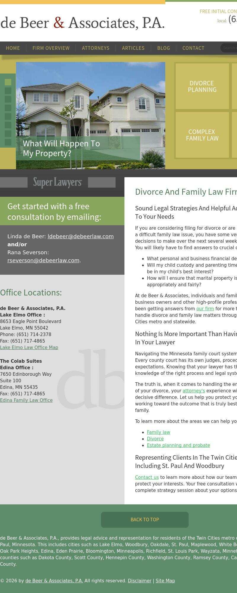 de Beer & Associates, P.A. - Edina MN Lawyers