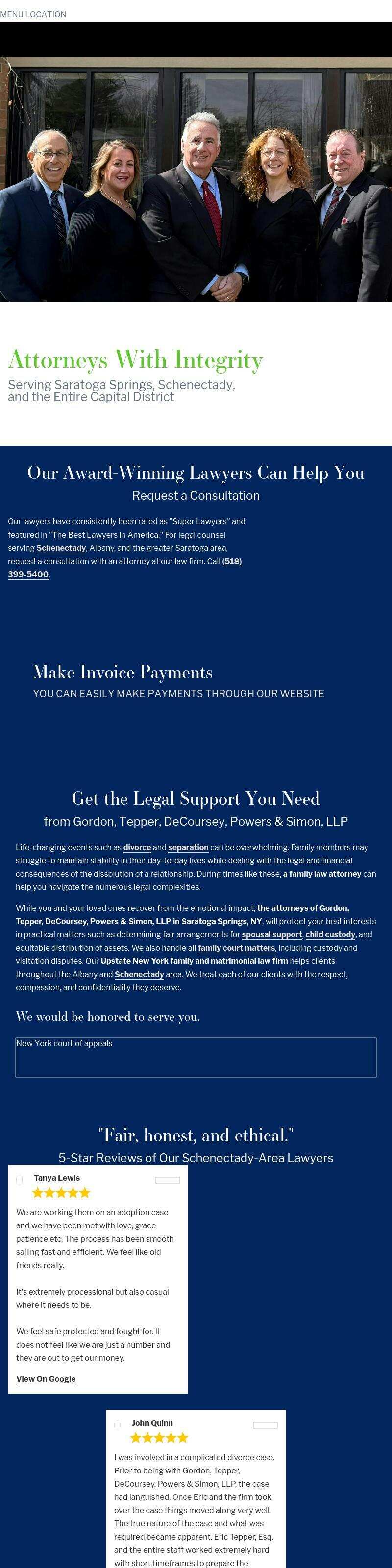 Gordon, Tepper & DeCoursey, LLP - Glenville NY Lawyers