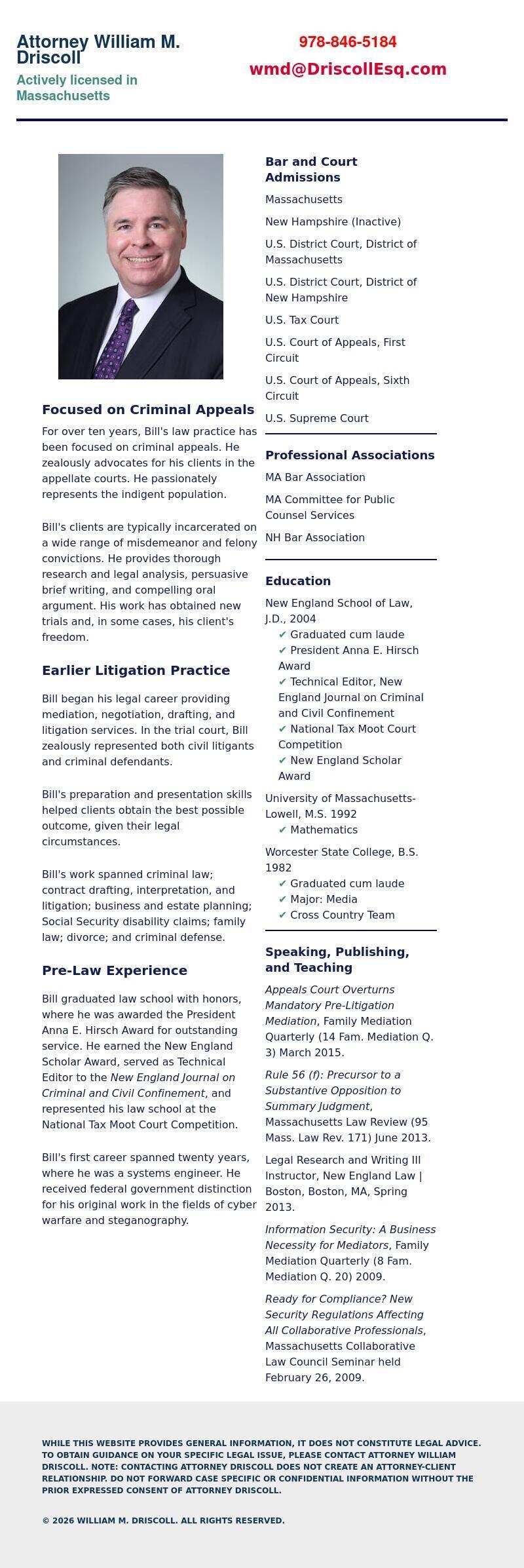 Law Office of William M. Driscoll - Chelmsford MA Lawyers