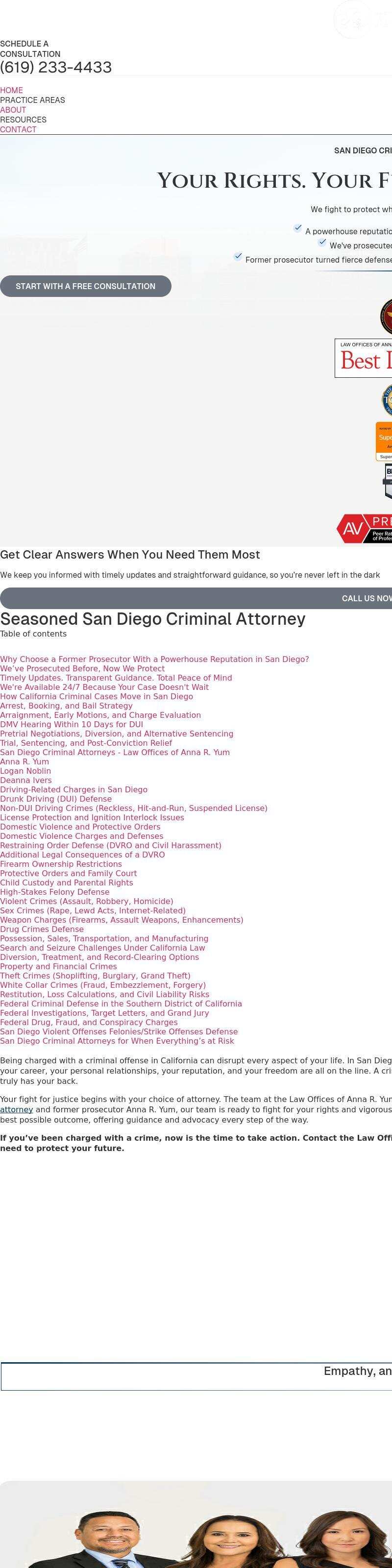 Law Offices of Anna R. Yum - San Diego CA Lawyers