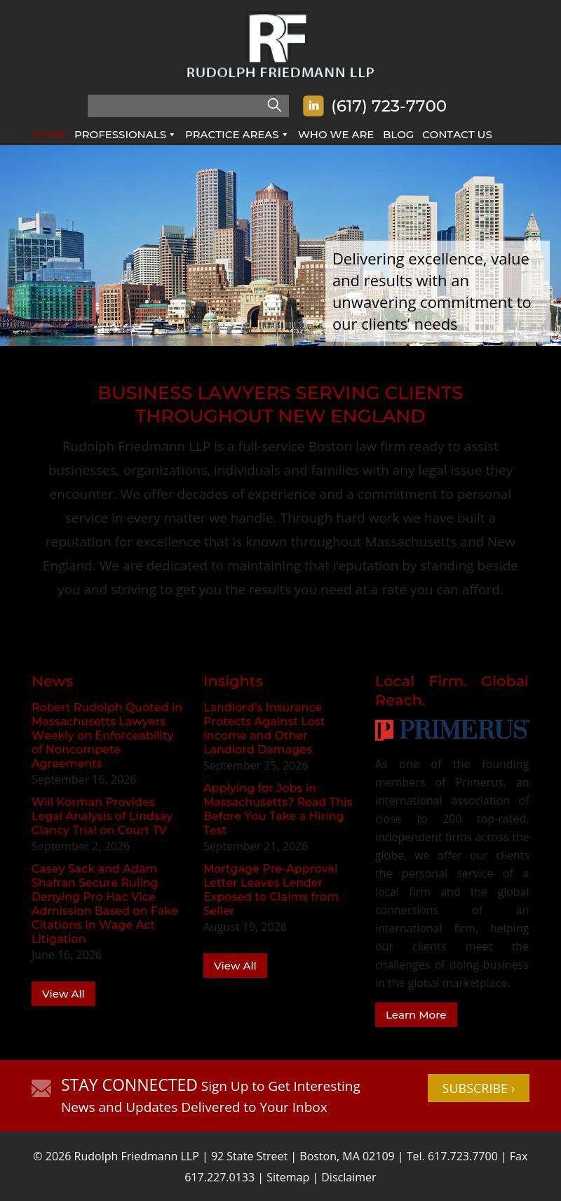 Rudolph Friedmann LLP - Boston MA Lawyers