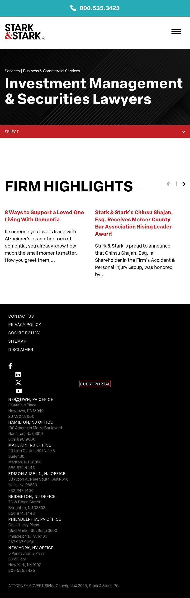 Stark & Stark Attorneys at Law - Lawrenceville NJ Lawyers