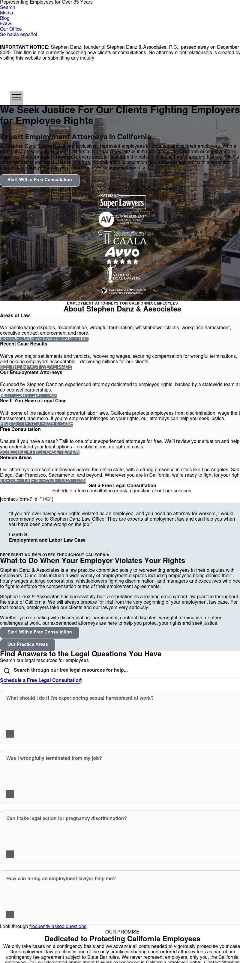 Stephen Danz & Associates - Sebastopol CA Lawyers