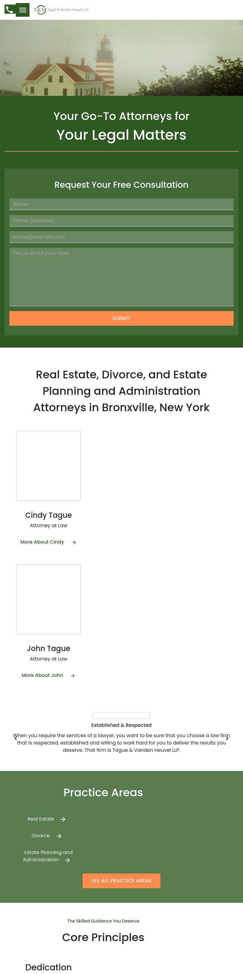 Tague & Vanden Heuvel LLP - Bronxville NY Lawyers