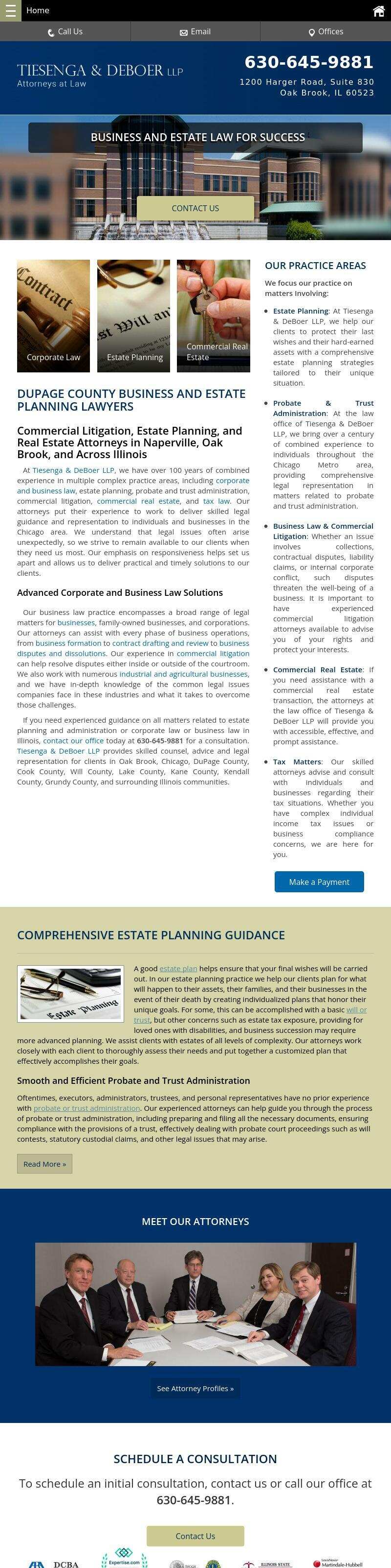 Tiesenga Reinsma & DeBoer LLP - Oak Brook IL Lawyers